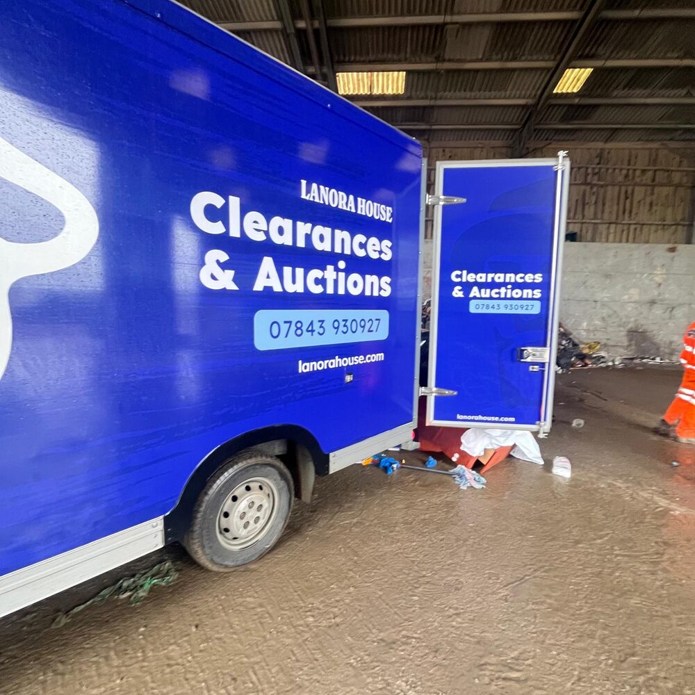 The Lanora House van unloading at the licensed waste transfer station