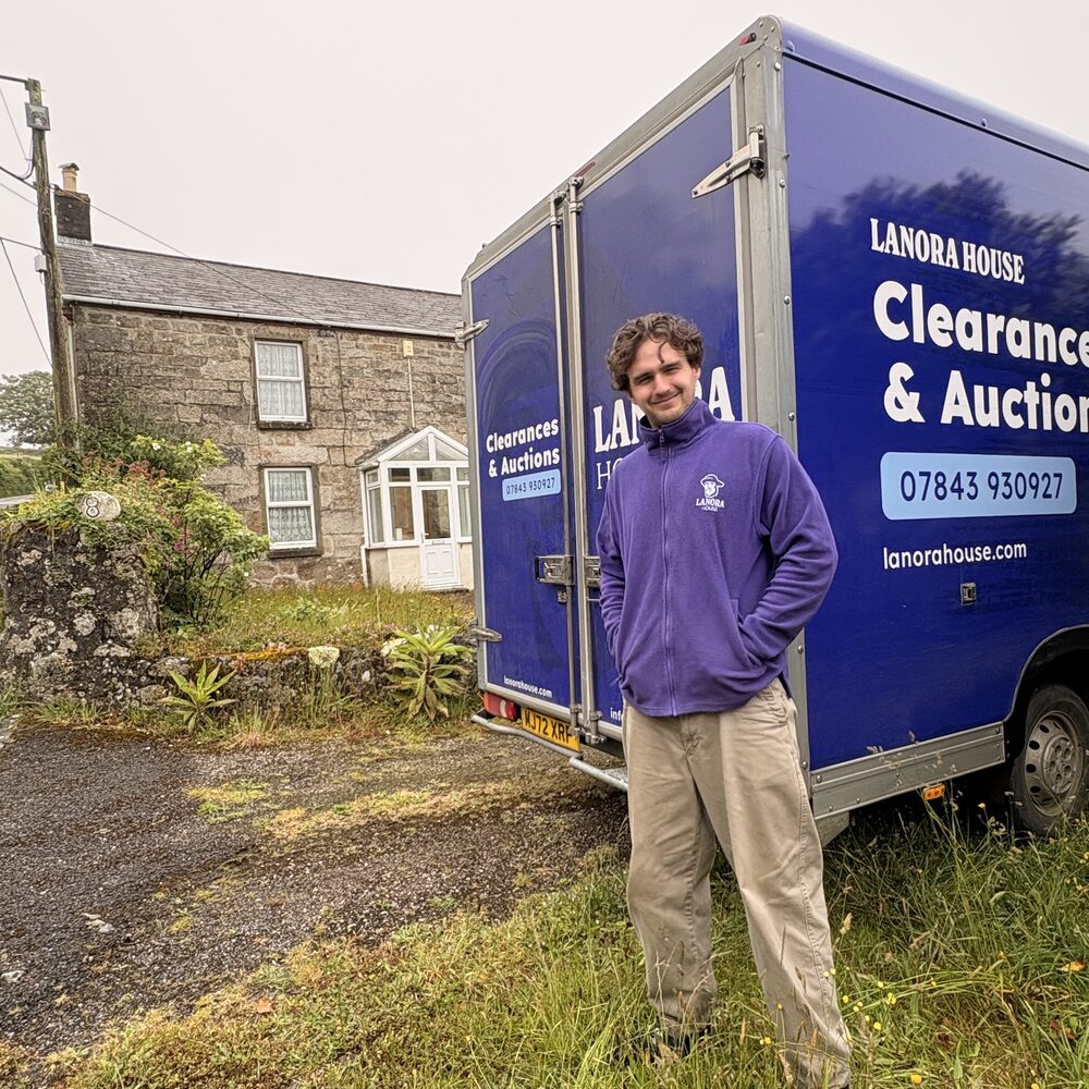Ben from Lanora House with the branded van in Cornwall