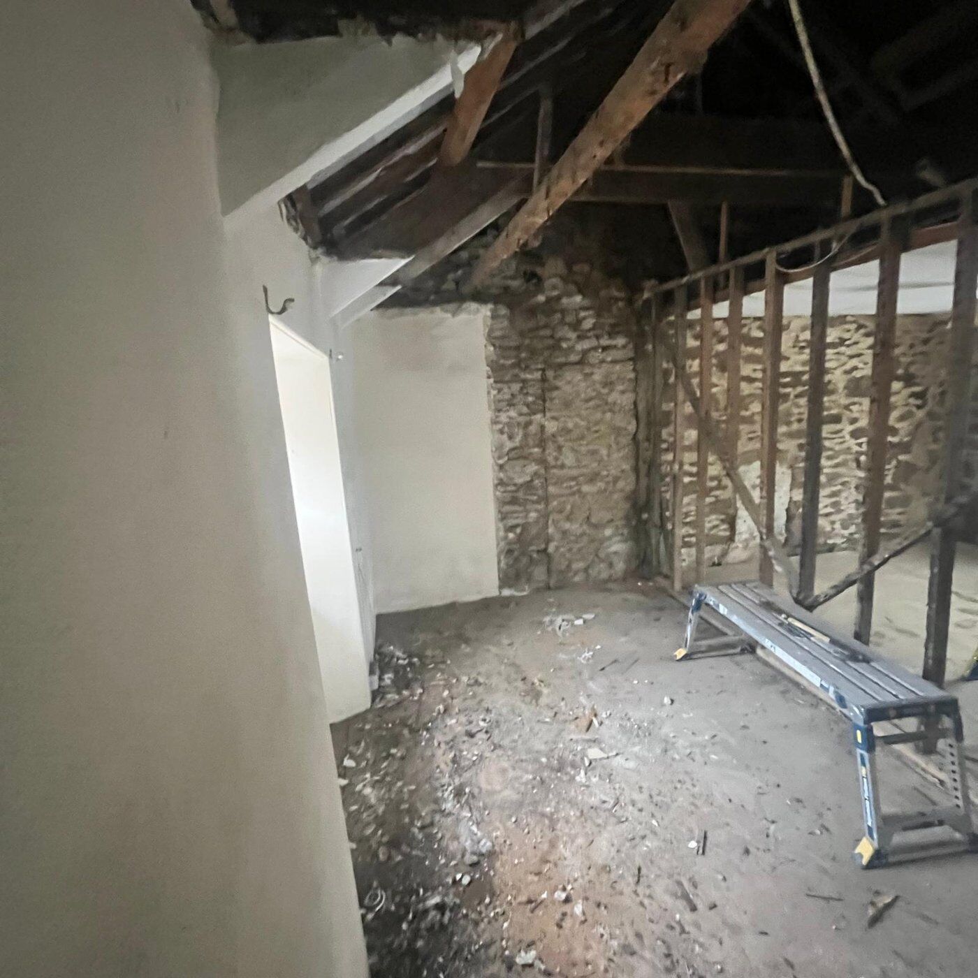 After clearance, Construction Waste Collection Helston, Cornwall